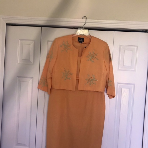 Positive Attitude Dresses & Skirts - Beautiful and bright dressy affair 2 piece ensemble (dress & crop jacket). NWOT